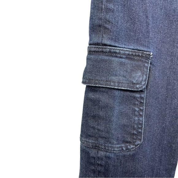 PATAGONIA Organic Cotton Stretch Slim Fit Midrise Indigo Cargo Jeans Size 25 - Picture 9 of 10